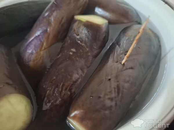 Рецепт: Квашеные баклажаны - С чесноком.
