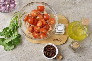 Салат из консервированной белой фасоли