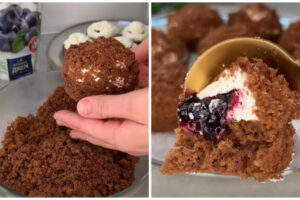 Кремовое пирожное с джемом и шоколадным бисквитом. Изысканный десерт: вкус словами не передать