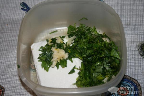 Рецепт: Лепешка с твердым сыром и творогом - Из покупных пшеничных лепешек