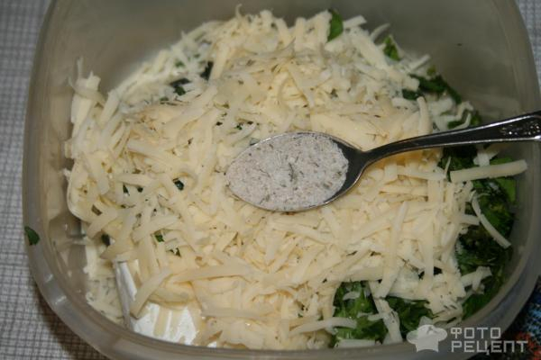 Рецепт: Лепешка с твердым сыром и творогом - Из покупных пшеничных лепешек