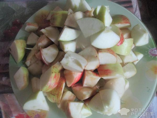 Рецепт: Капуста, тушеная с пивом - с почками, яблоками, черносливом и брусникой