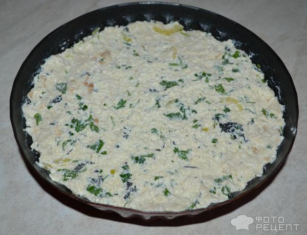 Рецепт: Сырный пирог из лаваша - Горячий завтрак с пряными травами, творогом и болгаским перцем