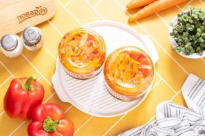 Салат из перца моркови и лука