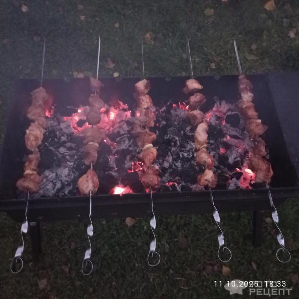 Рецепт: Шашлык из свиной шейки - Сочный и вкусный шашлык