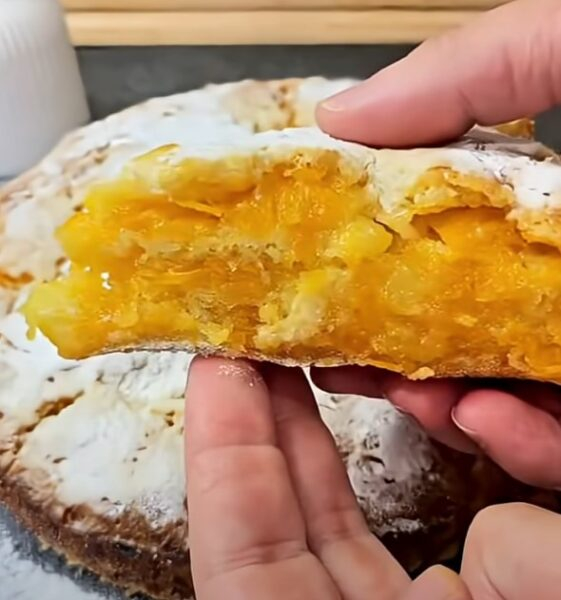 Нежный осенний десерт! Домашний тыквенный пирог из сухого теста: хрустящий снаружи и сочный внутри
