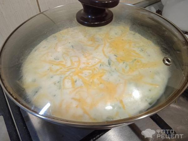 Рецепт: Омлет с кабачком и томатами - и сыром