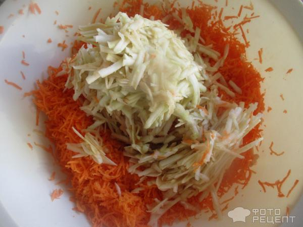 Рецепт: Морковный салат - с чесноком, орехами, яблоками под майонезом