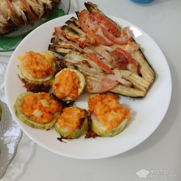 Рецепт: Запеченные кабачки с морковно-сырной начинкой-просто и вкусно! - С копчёным салом