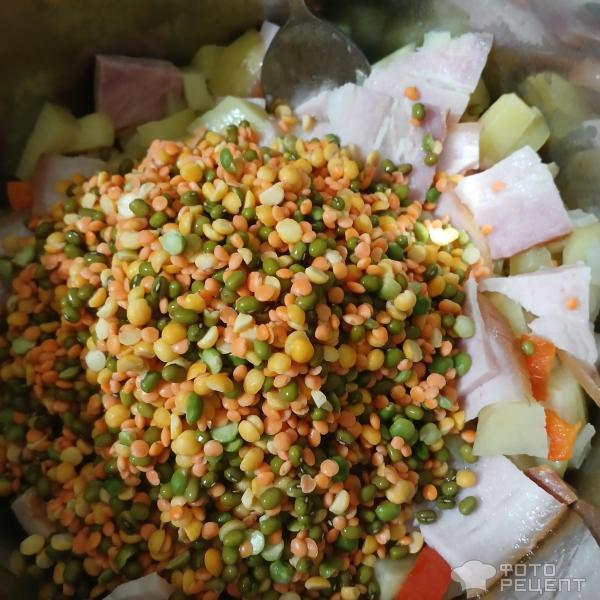Рецепт: Машхурда - узбекский суп из маша (бобы мунг) - Пошаговый рецепт потрясающего наваристого супа машхурда по-узбекски.