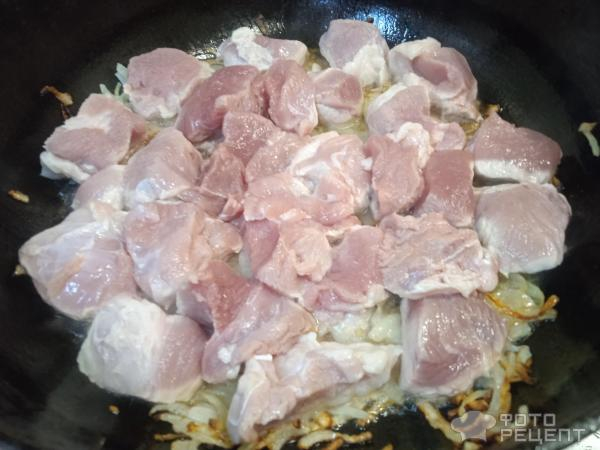 Рецепт: Тушенное мясо с овощам - тушеная свинина с сезонными овощами