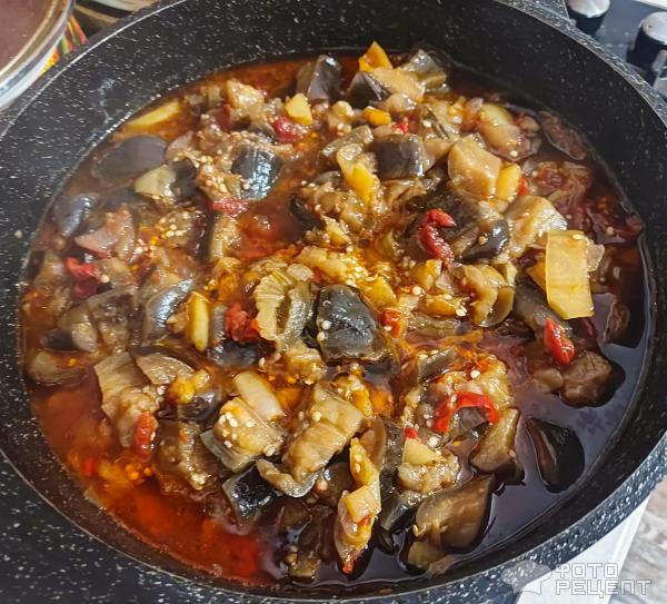 Рецепт: Икра баклажанная с красным перцем - Вкуснее этой баклажанной икры вы точно не пробовали!
