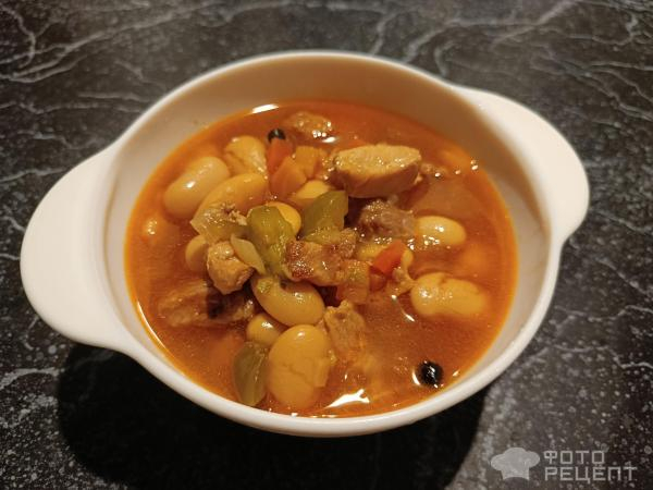 Рецепт: Гуляш мясной - со свининой и фасолью