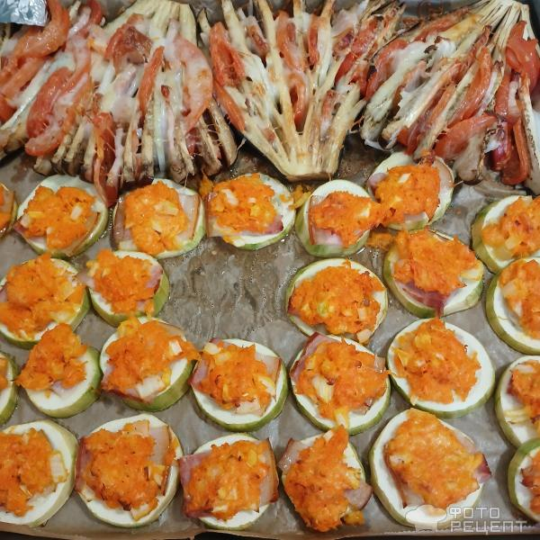 Рецепт: Запеченные кабачки с морковно-сырной начинкой-просто и вкусно! - С копчёным салом